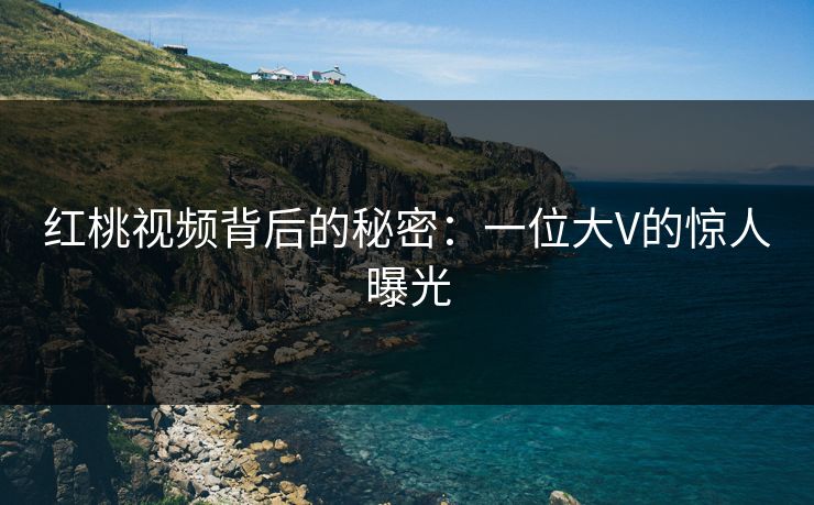 红桃视频背后的秘密：一位大V的惊人曝光